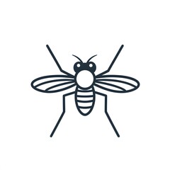 Obraz premium Minimalist mosquito illustration exhibiting disease prevention strategies and health
