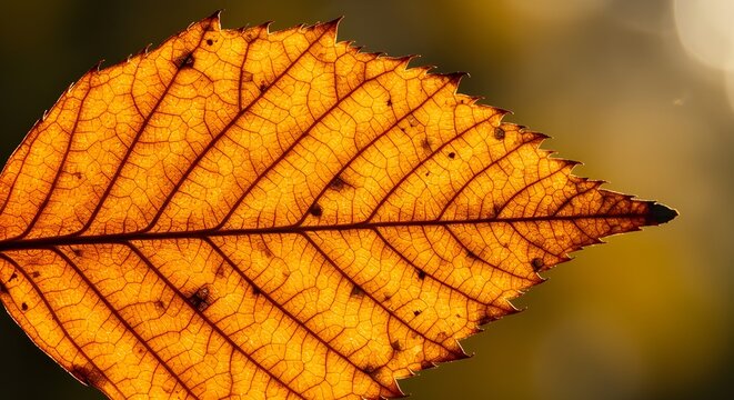 Foto macro de la hoja de olmo amarillo rojo oto&ntilde;o con textura natural como pancarta natural.