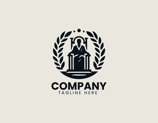 Obraz premium Pharaoh head illustrated as majestic vector logo in traditional ancient Egyptian royal design style