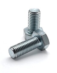Two bolts on white background
