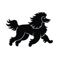 Running Poodle Silhouette – Active Dog Vector Illustration