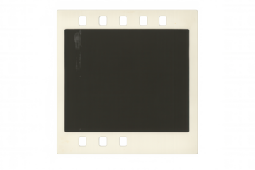 Empty vintage photo slide frame with transparent background, providing space for adding image or text