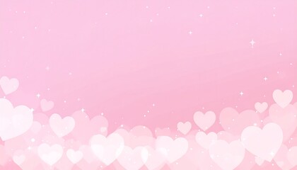 Soft pink background with hearts