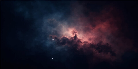 Fire and smoke in the sky with clouds and dramatic sunset lighting