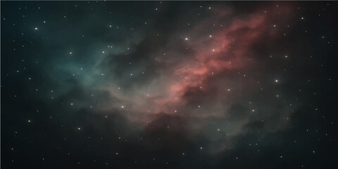 Stars and nebula in deep space background with cosmic light and galaxy texture