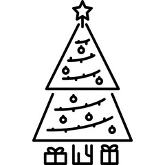 christmas tree vector illustration
