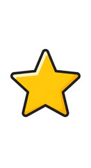 Obraz premium Yellow Star Illustration on White Background Isolated