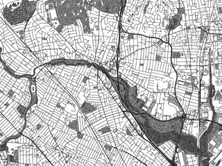 Naklejka premium Artistic city map of Medford, Massachusetts, created in hand-drawn black and white for editorial or decorative projects.