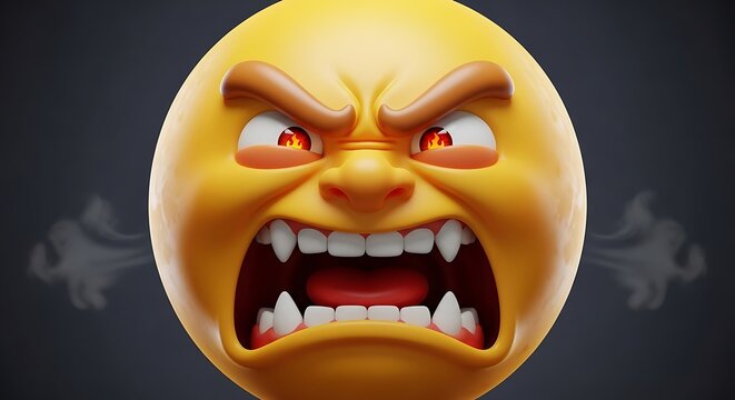 Angry Emoji Face.