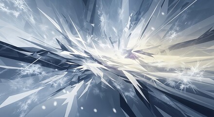 Abstract Ice Crystal Explosion Background.