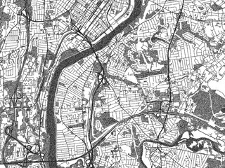 Obraz premium Poster-ready city map of North Chicopee, Massachusetts, in black and white sketch-like style with detailed street layouts.