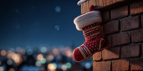 A pair of red Santa Claus boots with white trim.