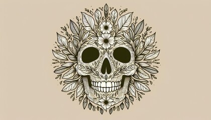 skull and crossbones on black