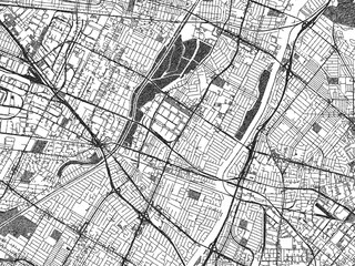 Obraz premium Minimal city map illustration of Pico_Rivera, California, in hand-drawn style monochrome with strong gridlines and shaded areas.