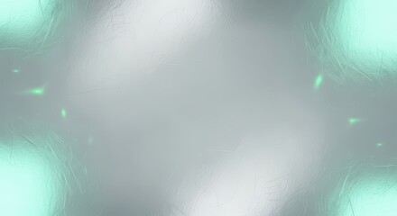 Abstract light gray background with mint green corners and blurred effect