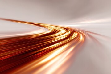 Vibrant light trails create a dynamic sense of movement on a smooth surface at dusk