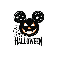 Happy Halloween logo design vector