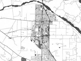 Obraz premium Decorative map of Santa Maria, California, rendered in sketch-like monochrome, ideal for posters and travel projects.