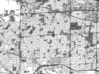 Obraz premium Hand-drawn style black and white city map of Schaumburg, Illinois, showing its urban design in an artistic layout.