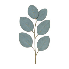 PNG Elegant blue leaf illustration