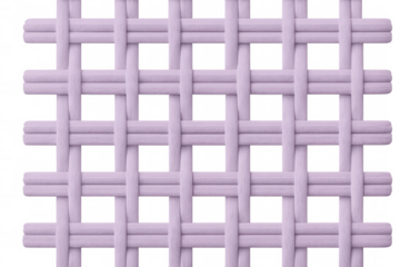 Purple fabric weaving intricate texture, close-up view against transparent backdrop, highlighting textile design detail