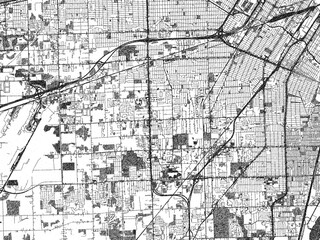 Naklejka premium Sketch-style city map of Taylor, Michigan, in monochrome black and white, perfect for wall art and editorial use.