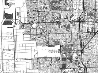 Obraz premium Sketch-style city map of The Hammocks, Florida, in monochrome black and white, perfect for wall art and editorial use.
