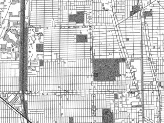 Black and white city map of West_Ridge, Illinois, illustrated with fine detail and sketch textures.