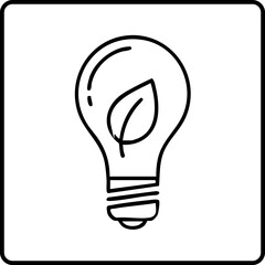 eco light bulb icon