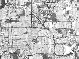 Fototapeta premium Minimal city map illustration of Amherst, New_York, in hand-drawn style monochrome with strong gridlines and shaded areas.