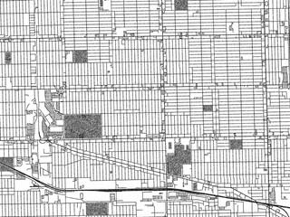 Black and white city map of Belmont_Cragin, Illinois, illustrated with fine detail and sketch textures.