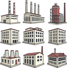 Fototapeta premium Building and industrial icon image 