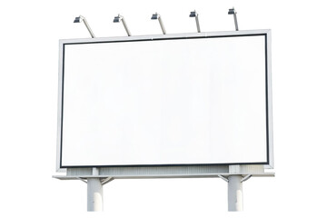 Obraz premium Empty advertising billboard mockup frame concept. Empty billboard for advertising space in an urban environment.