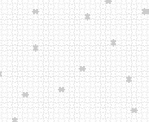 White and gray jigsaw puzzle pattern and background