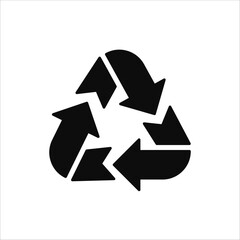 recycling icons. simple solid vector
