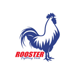 Rooster logo vector illustration, Chicken logo template design