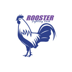 Rooster logo vector illustration, Chicken logo template design