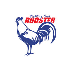 Rooster logo vector illustration, Chicken logo template design