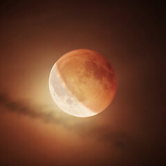 A breathtaking close-up of the Moon during the total lunar eclipse on September 7, 2025.