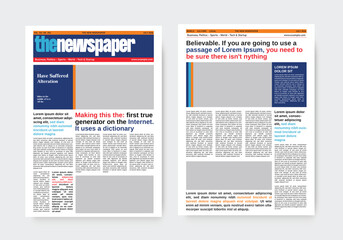 the newspaper design template, classic news paper vector premium design.