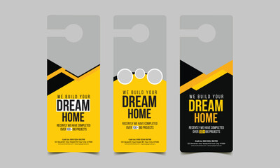 construction door hanger template design.