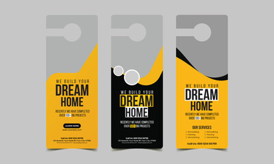 construction door hanger template design.