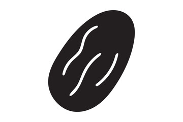 simple minimalist black silhouette date fruit with subtle lines on white background