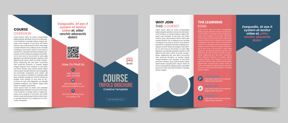course trifold brochure template layout.