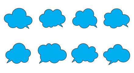 Obraz premium Speech bubble set talk bubble cloud speech bubbles collection vector.