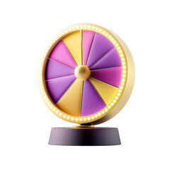 Colorful spinning wheel for game show or prize contest design