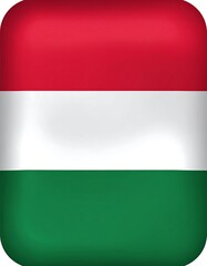 Obraz premium Hungary flag, button style