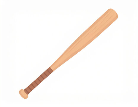 vector illustration of wooden baseball bat
