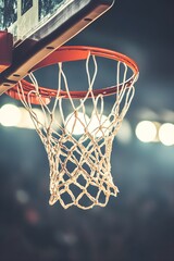 Close Up of Basketball Hoop Net sports game