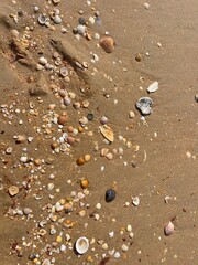 water drops on the sand